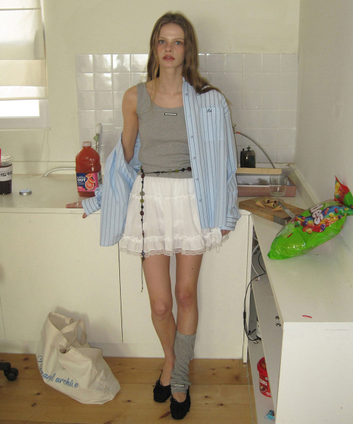 Colon stripe shirts - Skyblue