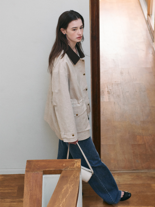 RUBEN vintage half field jacket_BEIGE