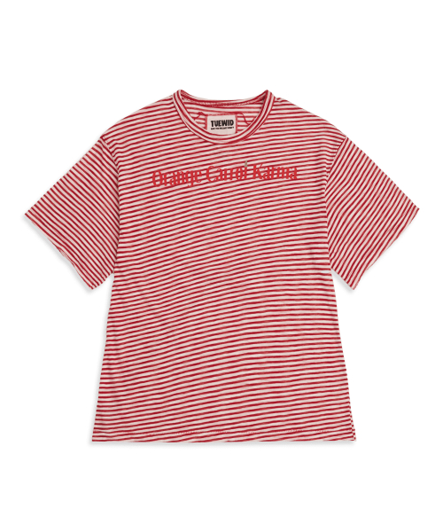 Orange carrot karma tee in stripe