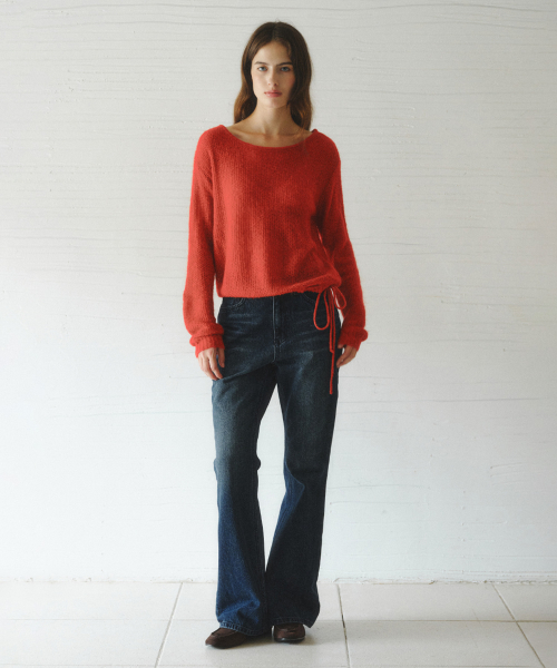 JAMIE bootcut denim pants_DEEP BLUE
