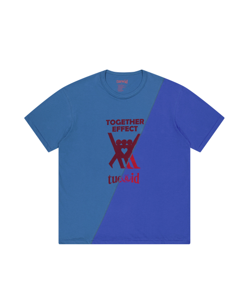 Tuewid together effect t-shirts in cobalt