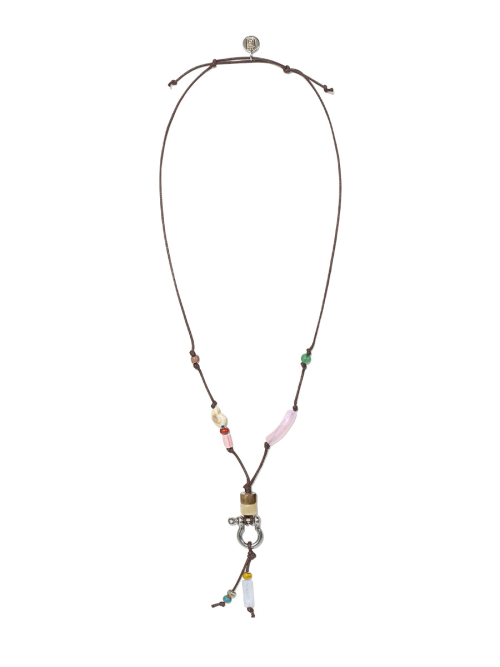 SOFT BEADS GLASSES HOLDER NECKLACE (BROWN)