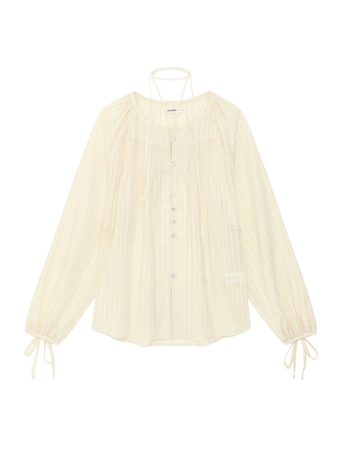 MISTY SHEER BLOUSE (LIGHT BEIGE)