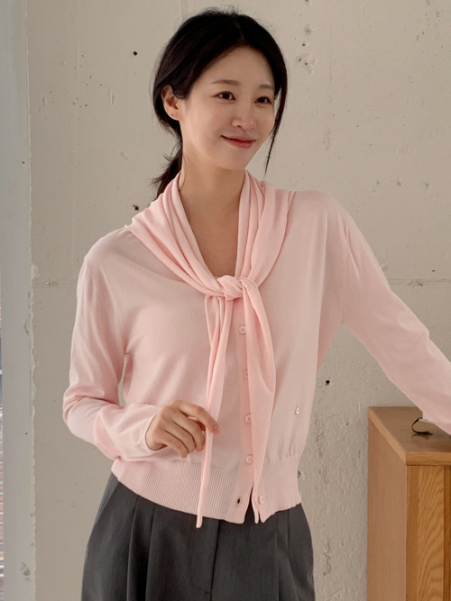 Multi-way Shawl Scarf Cardigan Light Pink AT6CDA008LP