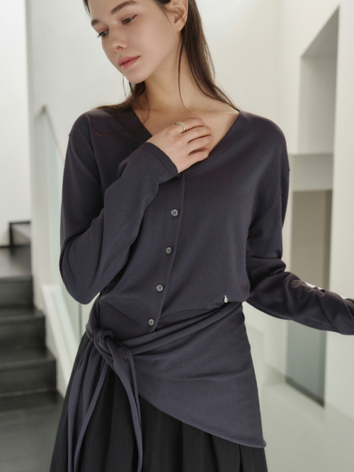 Multi-way Shawl Scarf Cardigan Charcoal AT6CDA008CC