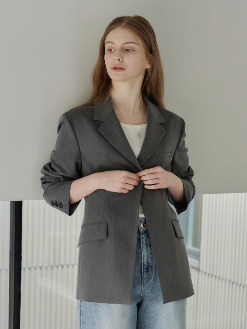 Slim-fit Jacket Blazer Grey AT6JAA003GE