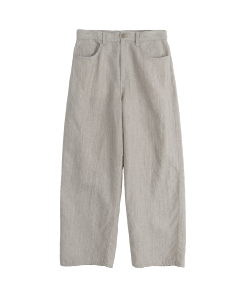 Boiled Wool Twill Pants, Stone