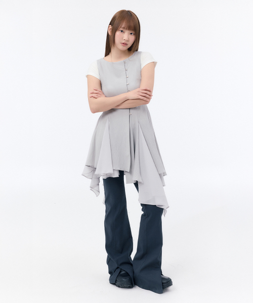 Unbalanced flow one piece GREY