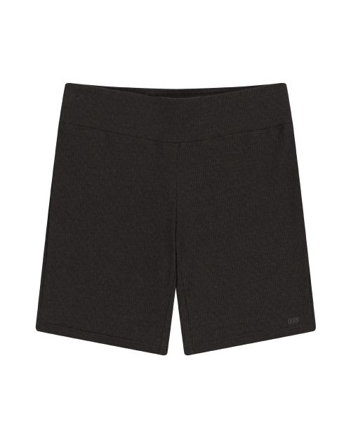 038 MINI WAFFLE BIKER SHORTS CHARCOAL