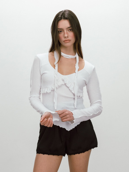 WAVE TIE T-SHIRT / WHITE