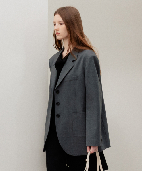 Mirel Overfit WoolBlazer Grey