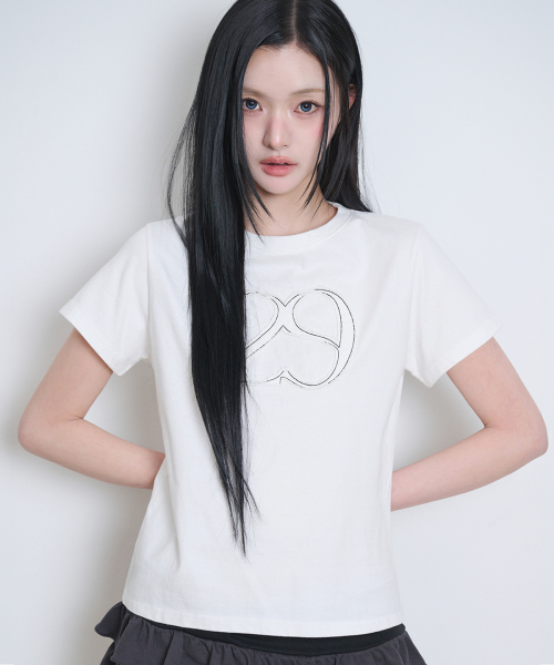 129 Logo Patch T-Shirt Pure White