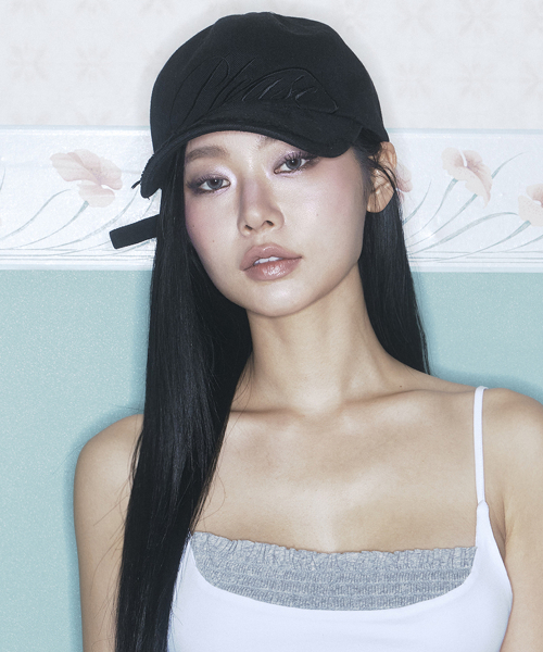 Bella washed damage cap (Black)