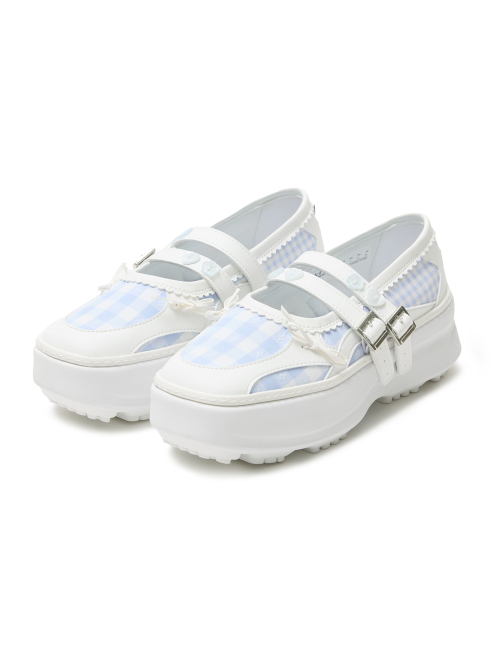 MEMENTO PATCHWORK PLATFORM MARYJANE [WHITE]