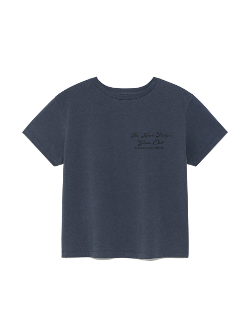 GLASS CLUB GRAPHIC TEE (VINTAGE BLUE)