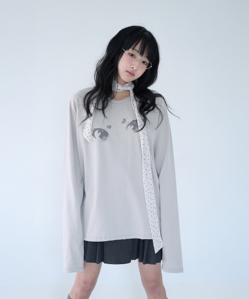 MIRE EYES RAGLAN T DUSTY GREY