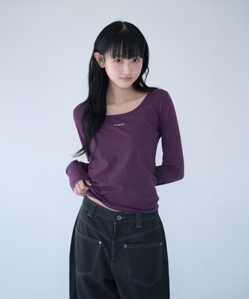 BASIC LOGO T PURPLE
