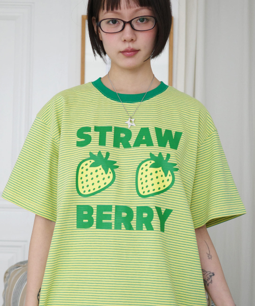 Striped STRBR T-shirt [Yellow]