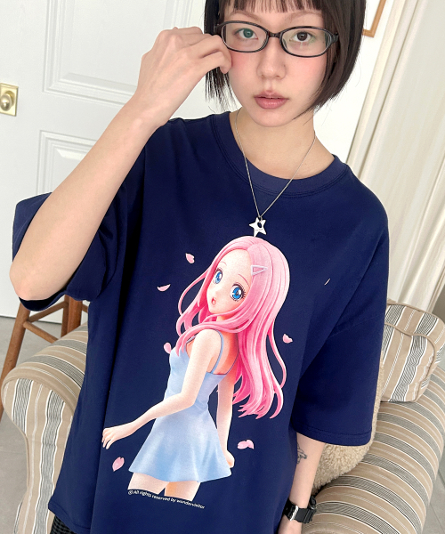 3D HEESU Overfit T-shirt [Navy]