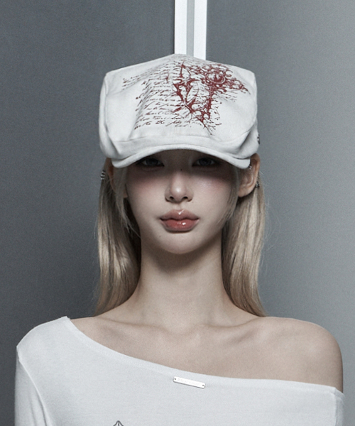 Cross Printing Classic Hunting Cap (White)