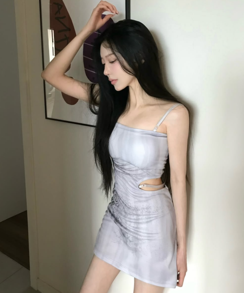 Side Cut-Out Mini One-Piece (White)