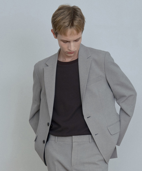 [Cool]Two-tone tissue regular fit jacket - 2color