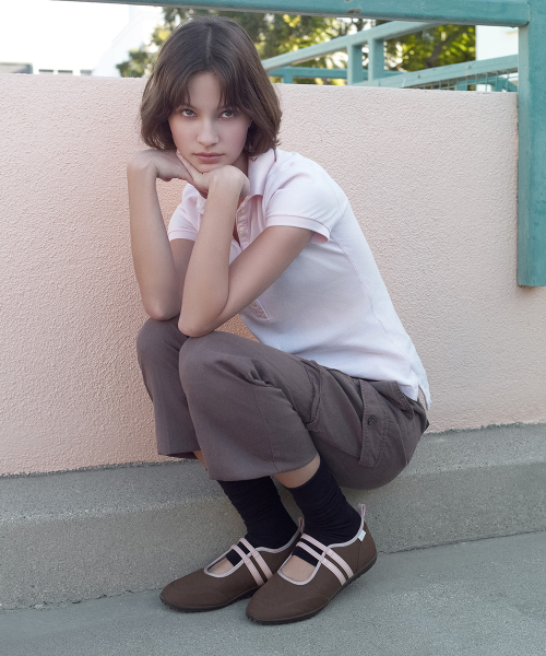 Strap Mary Jane Sneakers · 스트랩 메리제인 스니커즈 / 브라운 콤비