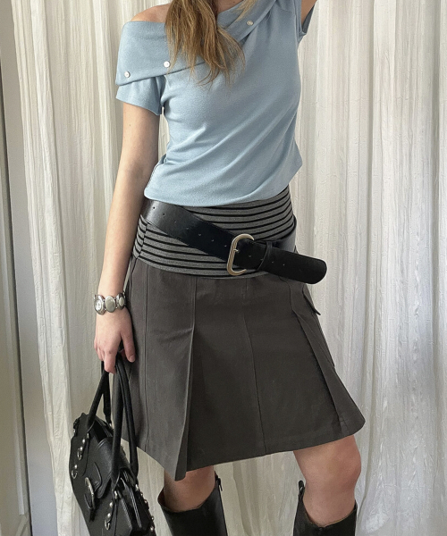 Pocket Midi Skirt (charcoal)