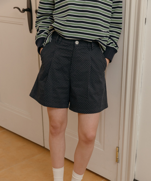 Tuck Cotton Pants