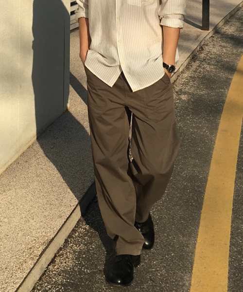 [COUTURE]Adjust Semi Wide Puttig Pants - 4color