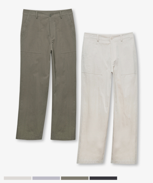 [2PACK][COUTURE]Adjust Semi Wide Puttig Pants - 4color
