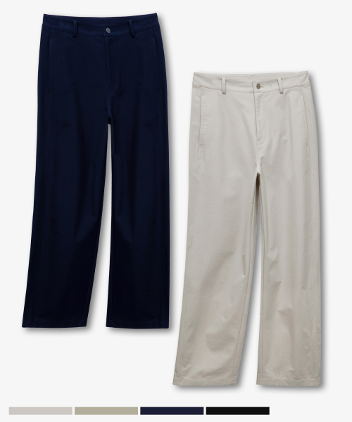 [2PACK]Curved Semi-Wide Fit Daily Pants - 4color