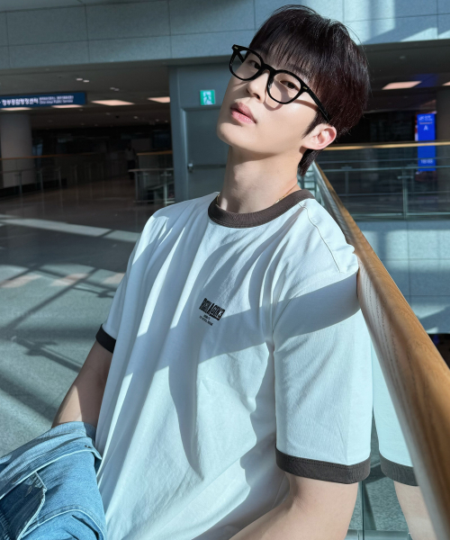 [ON]Graphic Oversized Fit Ringer Short-Sleeved T-shirt - 2color