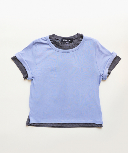 SPOONING LAYERED T - BLUE