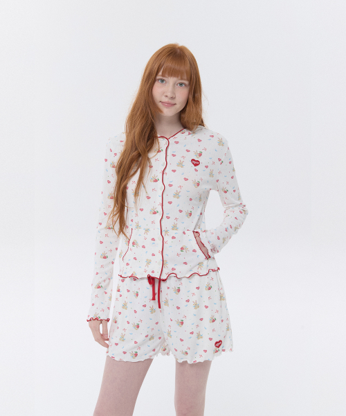 KIRSH MELLOW HOODED CARDIGAN(WHITE)