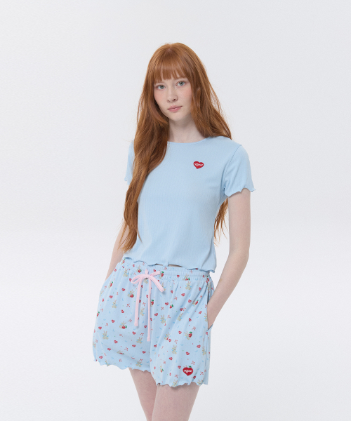 KIRSH MELLOW SHORT PAJAMA SET(LIGHT SKY)