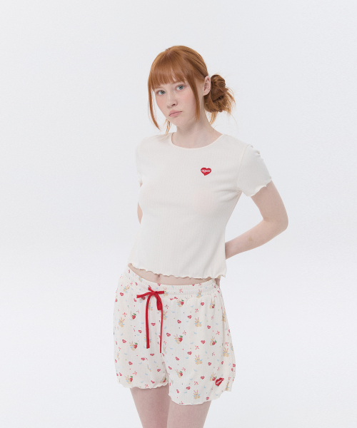 KIRSH MELLOW SHORT PAJAMA SET(IVORY)