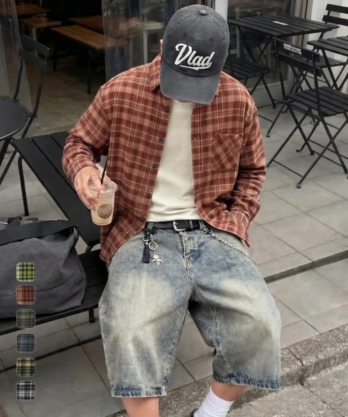 ©EVERYONE’S SEMI CROP CHECK SHIRT_6 COLOR