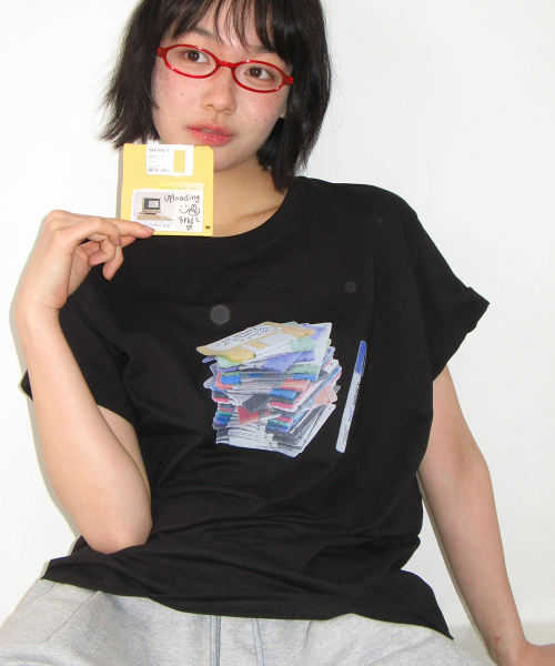 FLOPPY DISK BASIC FIT T SHIRT BLACK