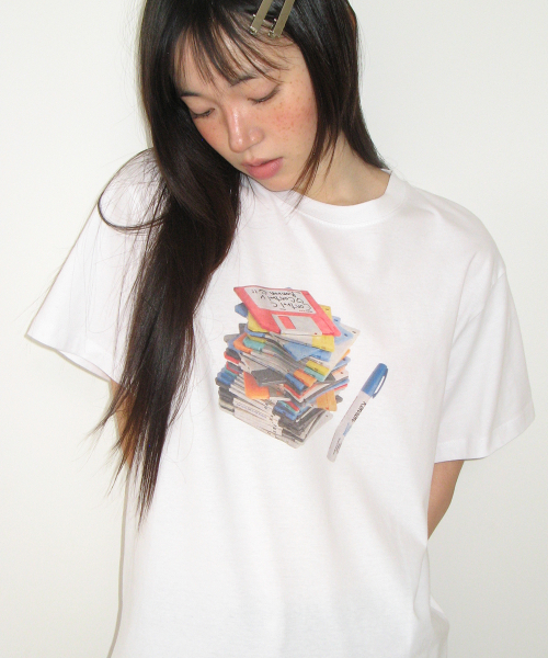 FLOPPY DISK BASIC FIT T SHIRT WHITE