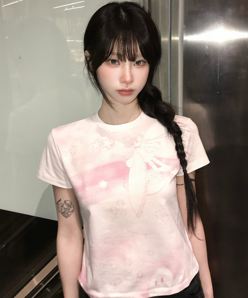 SHUGO CHARA! PINK RAINBOW TEE(WHITE)