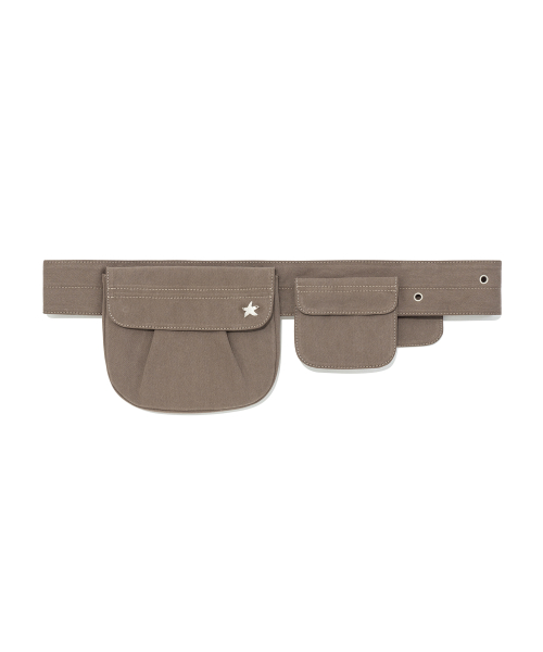 TCM 2-way pocket belt bag (brown)