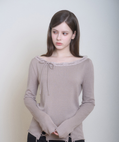 RIBONNETE KNIT MOCHA