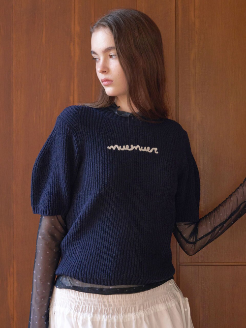 Muemuer Lettering Boucle Pullover MU2611PO104M