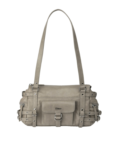 BELTED POCKET MINI SHOULDER BAG IN GREY