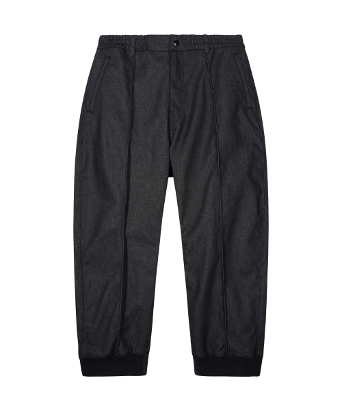 Denim lounge pants - black