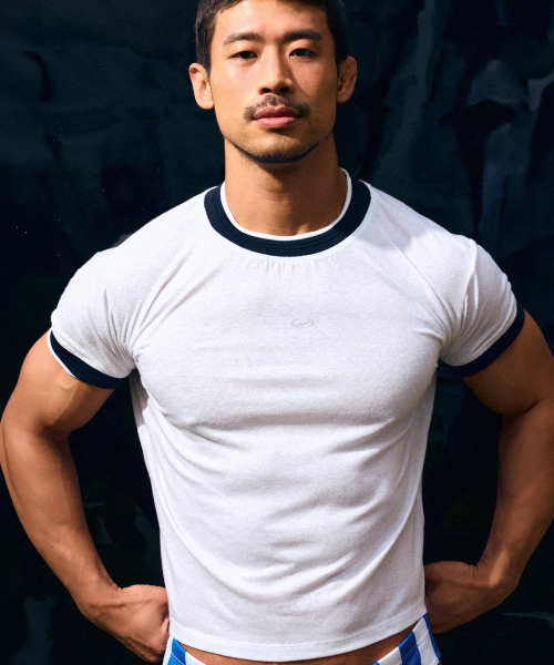 Slub ringer t-shirt - white