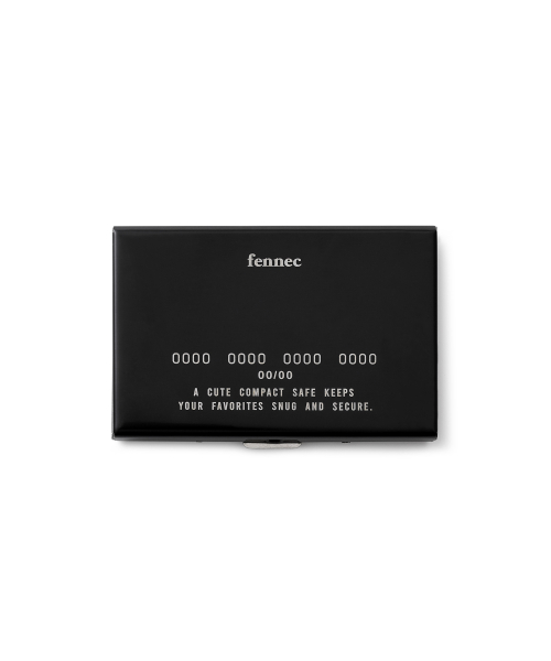 METAL ACCORDION CARD CASE - BLACK