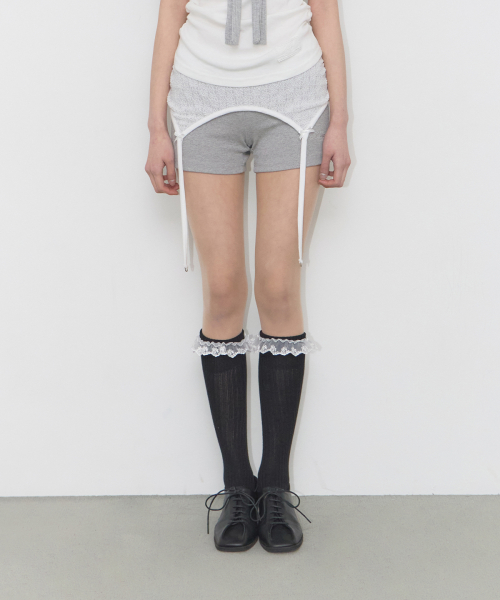LAYERED LOW FIT SHORTS MELANGE