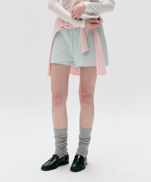 NUBASIC WAFFLE BANDING SHORTS MINT